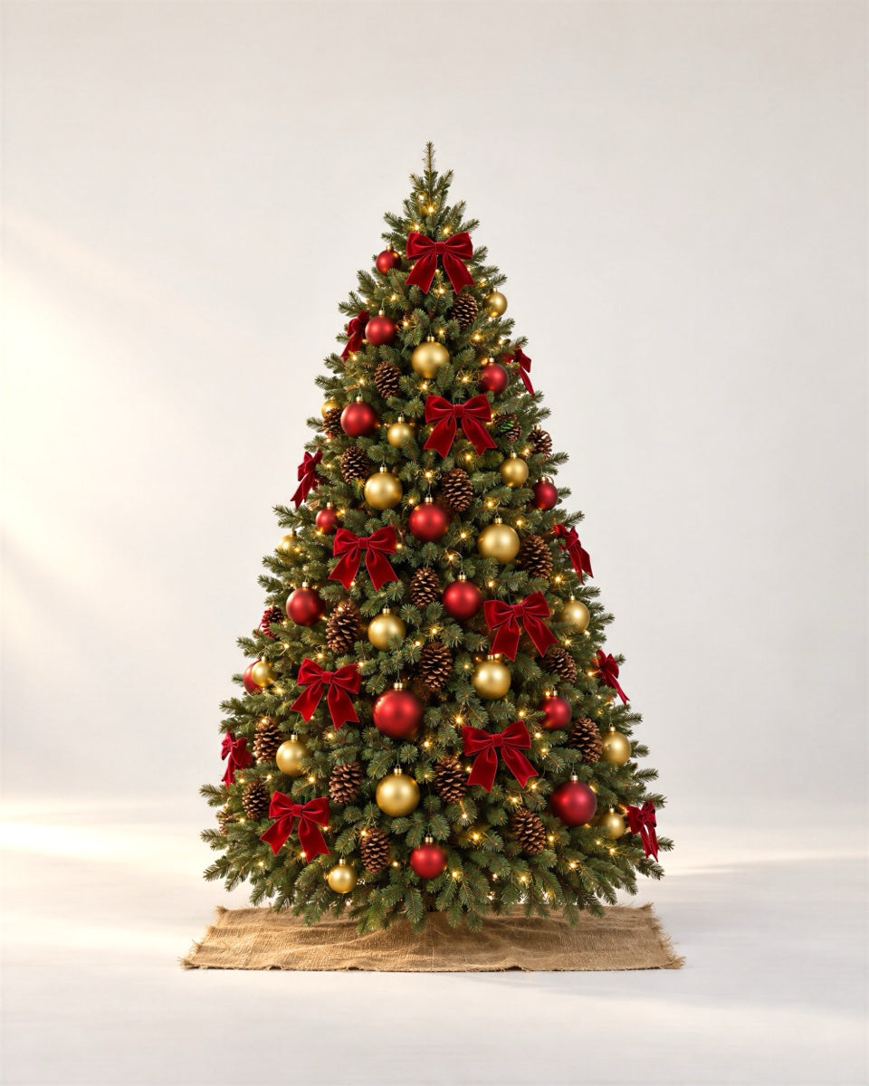 Classic Christmas decorated tree