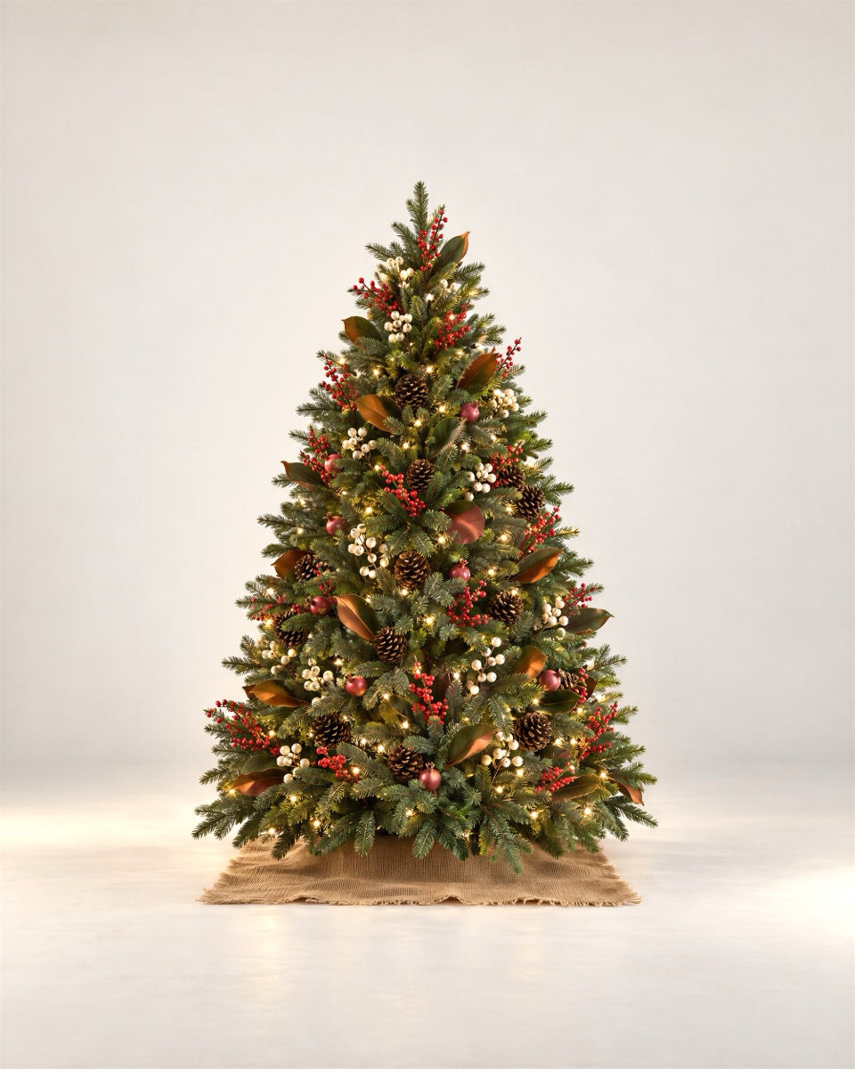 Orchard decorated tree