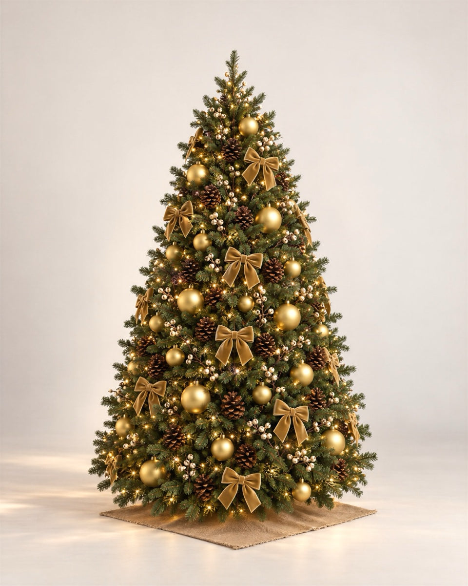 Gilded Evergreen decorated tree